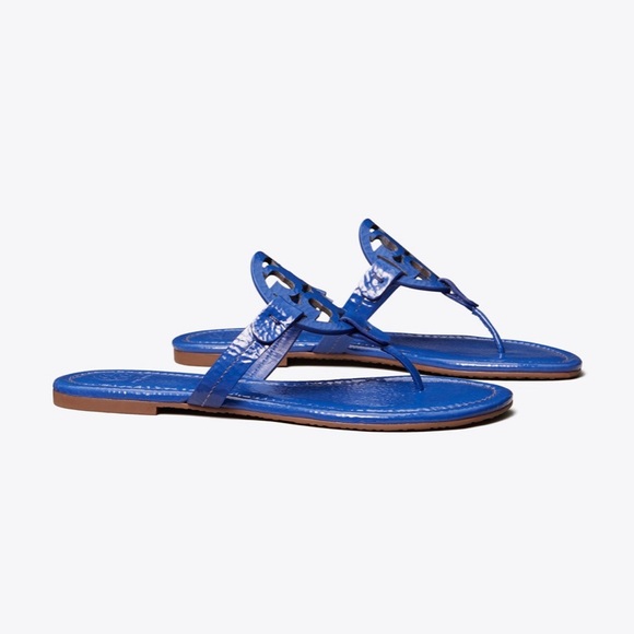 NEW 7.5 Tory Burch Miller Sandals Nautical Blue - Picture 4 of 13